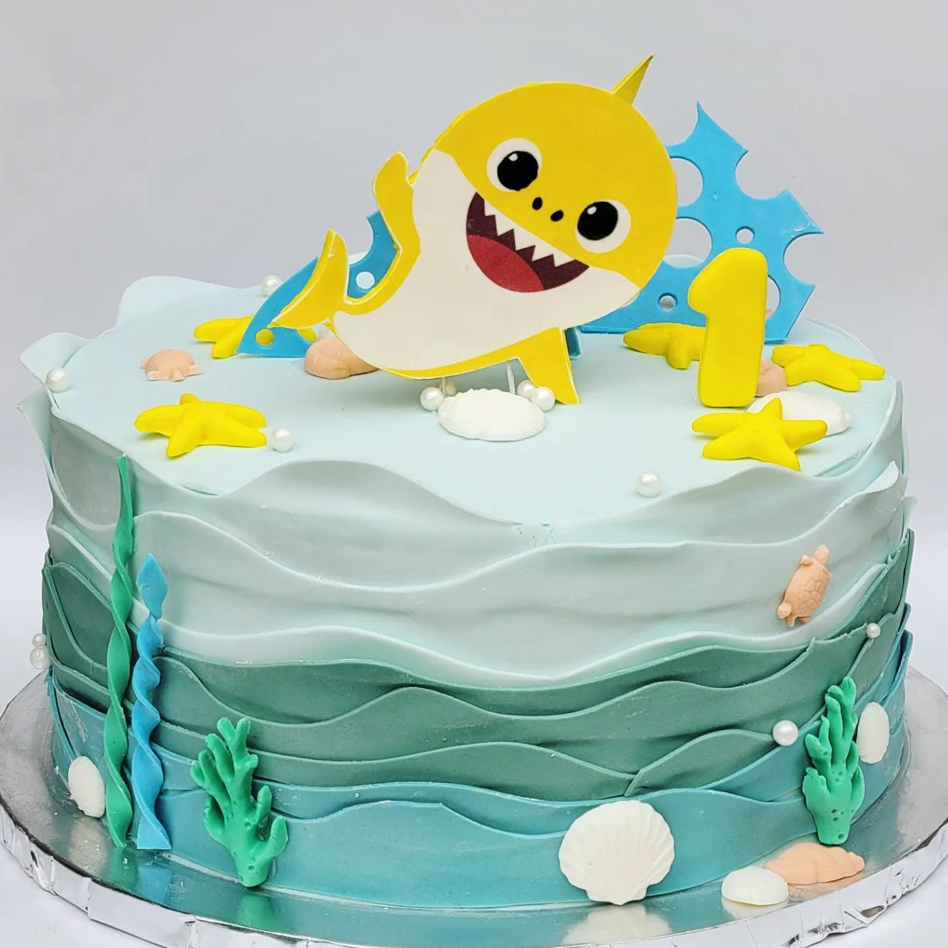 Baby Shark Theme Birthday Cake - B0055 – Circo's Pastry Shop